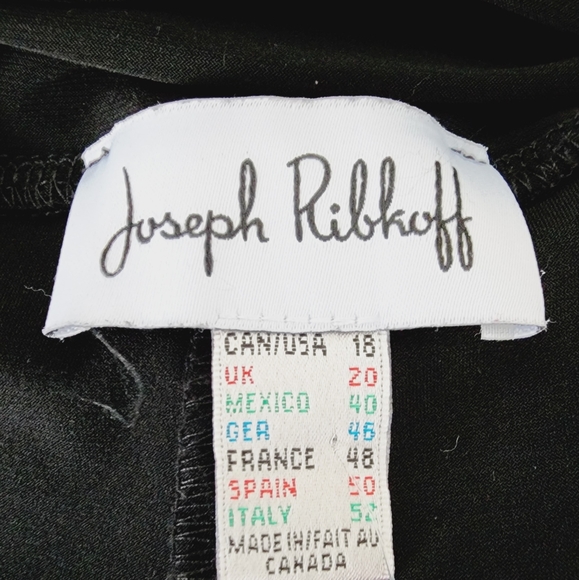 [18] Joseph Ribkoff Black Wide Leg Pant with Sheer Front Panel - Picture 9 of 13